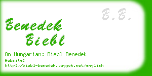 benedek biebl business card